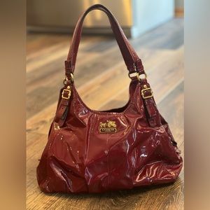 Coach red patent purse